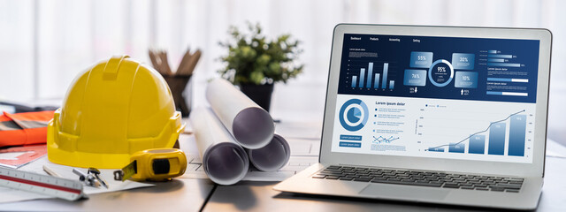 Business data dashboard provide business intelligence analytic for marketing strategy planning...