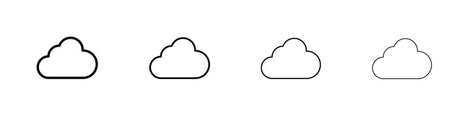Cloud icon in modern stroke line style. Vector 10 eps