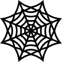 Obraz premium Intricate Spiderweb Merged with a Christmas Snowflake