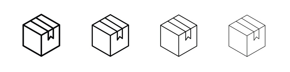 Box icon in modern stroke line style. Vector 10 eps
