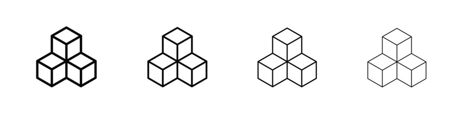 Boxes icon in modern stroke line style. Vector 10 eps
