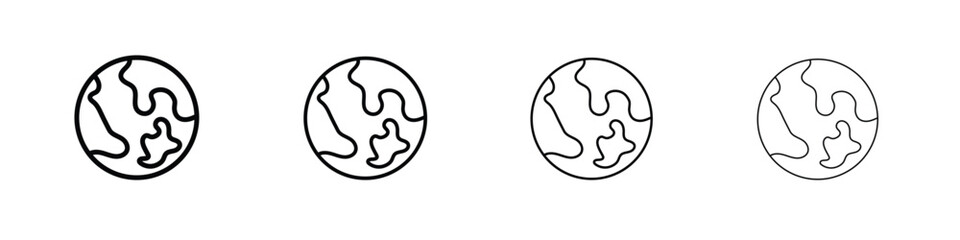 World icon in modern stroke line style. Vector 10 eps