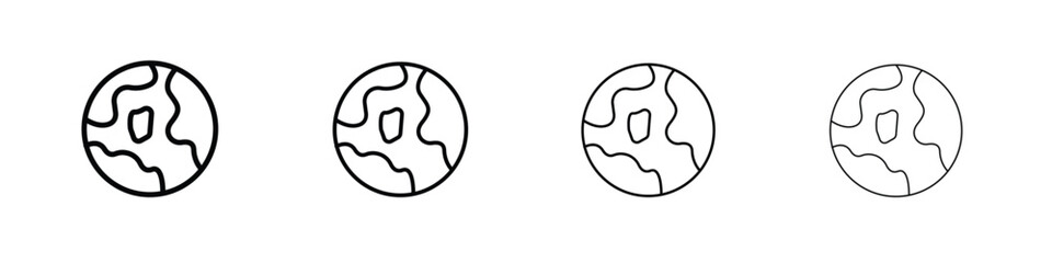 World icon in modern stroke line style. Vector 10 eps