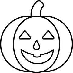 Pumpkin Carved with a Cheerful Santa Face Vector