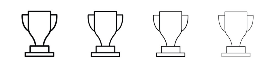 Trophy icon in modern stroke line style. Vector 10 eps