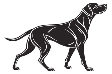 charlie dog sihouette black vector