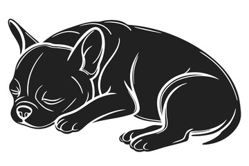 charlie dog sihouette black vector