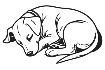 charlie dog sihouette black vector