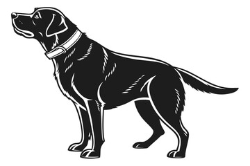 charlie dog sihouette black vector
