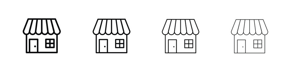 Shop icon in modern stroke line style. Vector 10 eps