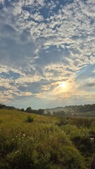 sunset in the mountains