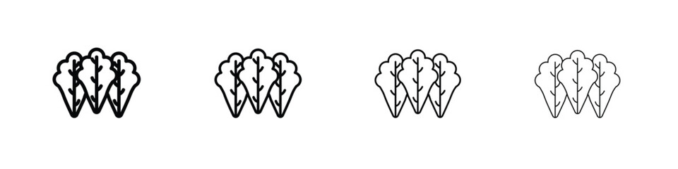 Lettuce icon in modern stroke line style. Vector 10 eps