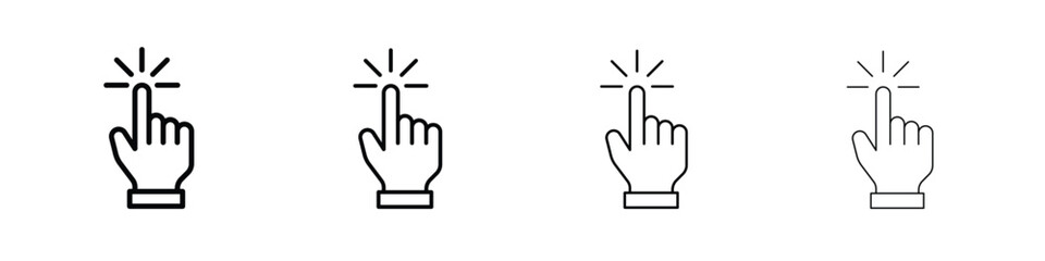 Interactive icon in modern stroke line style. Vector 10 eps