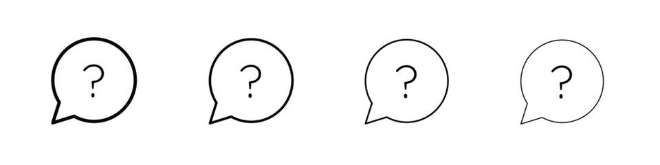 Interrogation icon in modern stroke line style. Vector 10 eps