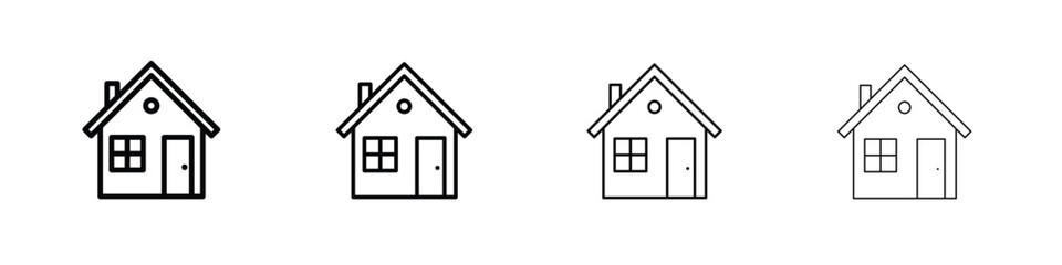 House icon in modern stroke line style. Vector 10 eps