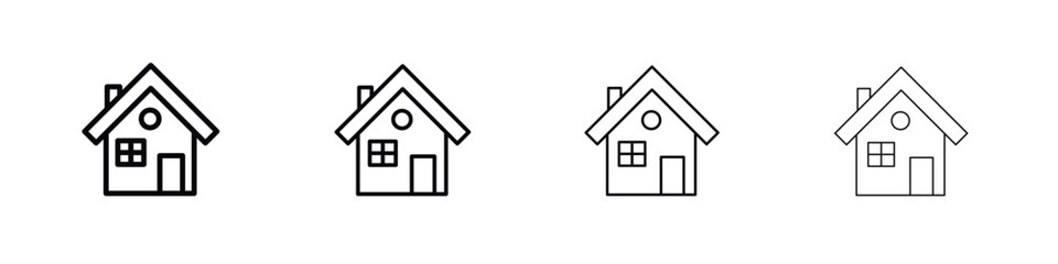 Home icon in modern stroke line style. Vector 10 eps