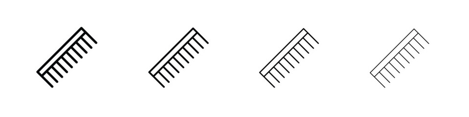 Hair brush icon in modern stroke line style. Vector 10 eps