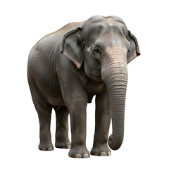 Obraz premium Majestic elephant isolated against black background