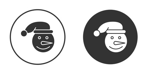 Snowman head icon Symbol, logo illustration. Vector graphics for web.