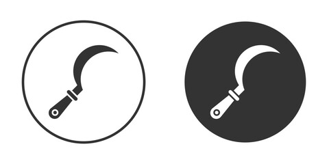 Sickle icon Symbol, logo illustration. Vector graphics for web.