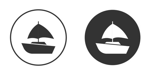 Sailboat icon Symbol, logo illustration. Vector graphics for web.