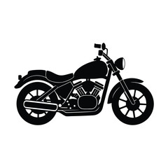 Fototapeta premium Motorcycle Silhouette Black Vector Minimal Design Transport Travel Speed Adventure Icon