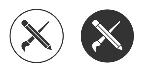 Pencil paintbrush icon Symbol, logo illustration. Vector graphics for web.