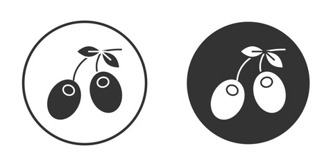 Olive icon Symbol, logo illustration. Vector graphics for web.