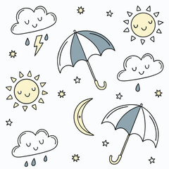 Charming and simple seamless pattern design featuring cute simplified wheat stalks in a repeating arrangement perfect for decorative backgrounds and textile prints