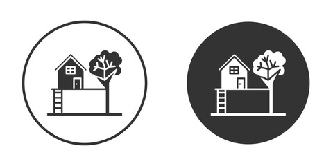 House tree icon Symbol, logo illustration. Vector graphics for web.