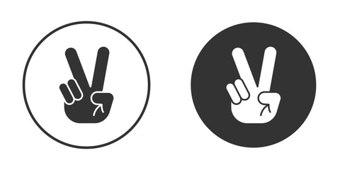 Hand peace icon Symbol, logo illustration. Vector graphics for web.