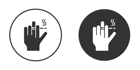 Hand holding cigarette icon Symbol, logo illustration. Vector graphics for web.