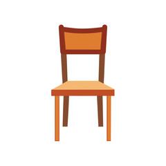 wooden chair in minimal style vector