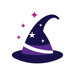 wizard hat with stars vector style
