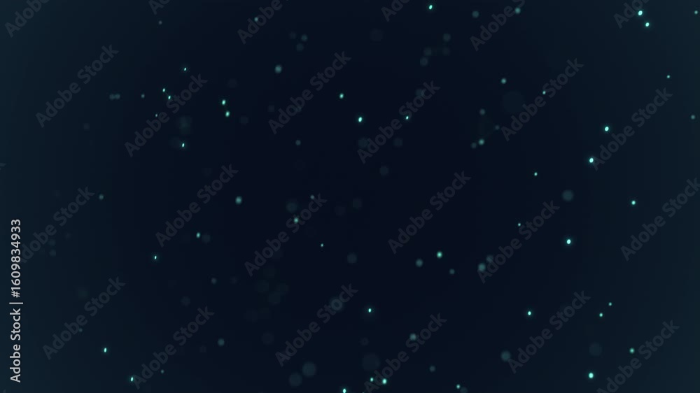 Poster abstract technology network background with glowing teal points and lines on dark. ai, big data, glo