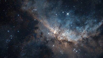 Naklejka premium Cosmic Galaxy Background with Stars and Nebula