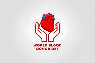 World blood donor day awareness campaign for blood donation and saving lives today