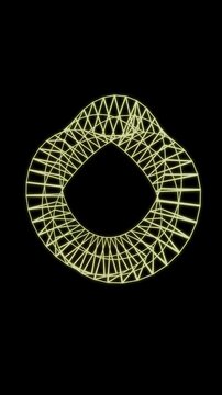 Rotating Geometric Torus Wireframe Animation