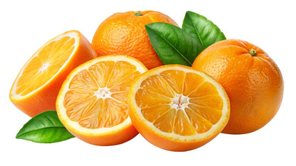 Fototapeta premium fresh oranges isolated on white
