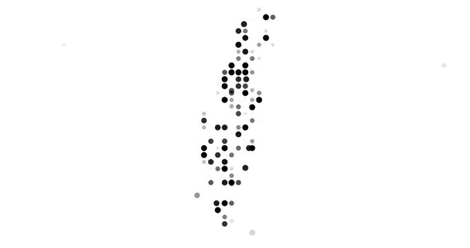 Color Grid Animation Of Israel Map