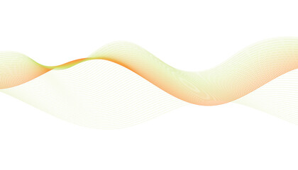 Abstract Orange and Green Wave Lines Background