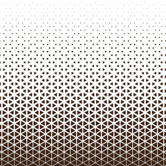 Abstract geometric triangle halftone pattern on white background
