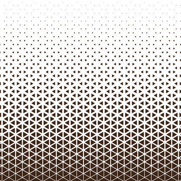 Abstract geometric triangle halftone pattern on white background