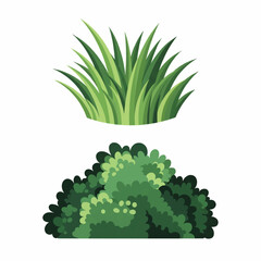 
Lush Green Grass & Bush Collection