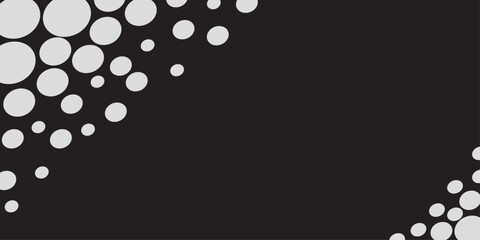 Abstract black and white background with glowing circles and bokeh lights, creating a sense of motion and dark, shiny spheres