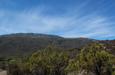 Scenic landscape off Highway 79 near Warner Springs in San Diego county, California
