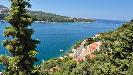 view of the bay of kotor montenegro