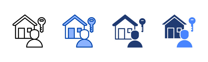 Tenant icon set multiple style collection