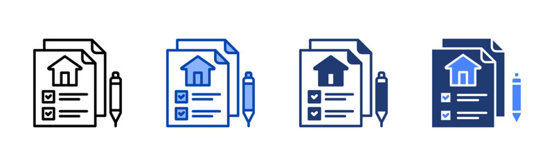 Registration Form icon set multiple style collection