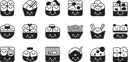 Kawaii Japanese Street Food Vector Pack – Cute Ramen, Takoyaki, Taiyaki & More